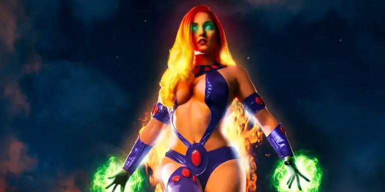 Starfire cosplay