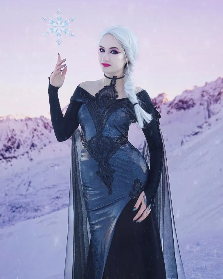 Elsa cosplay gótico por Blue Astrid