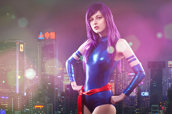 Psylocke - cosplay por Stacey Rebecca