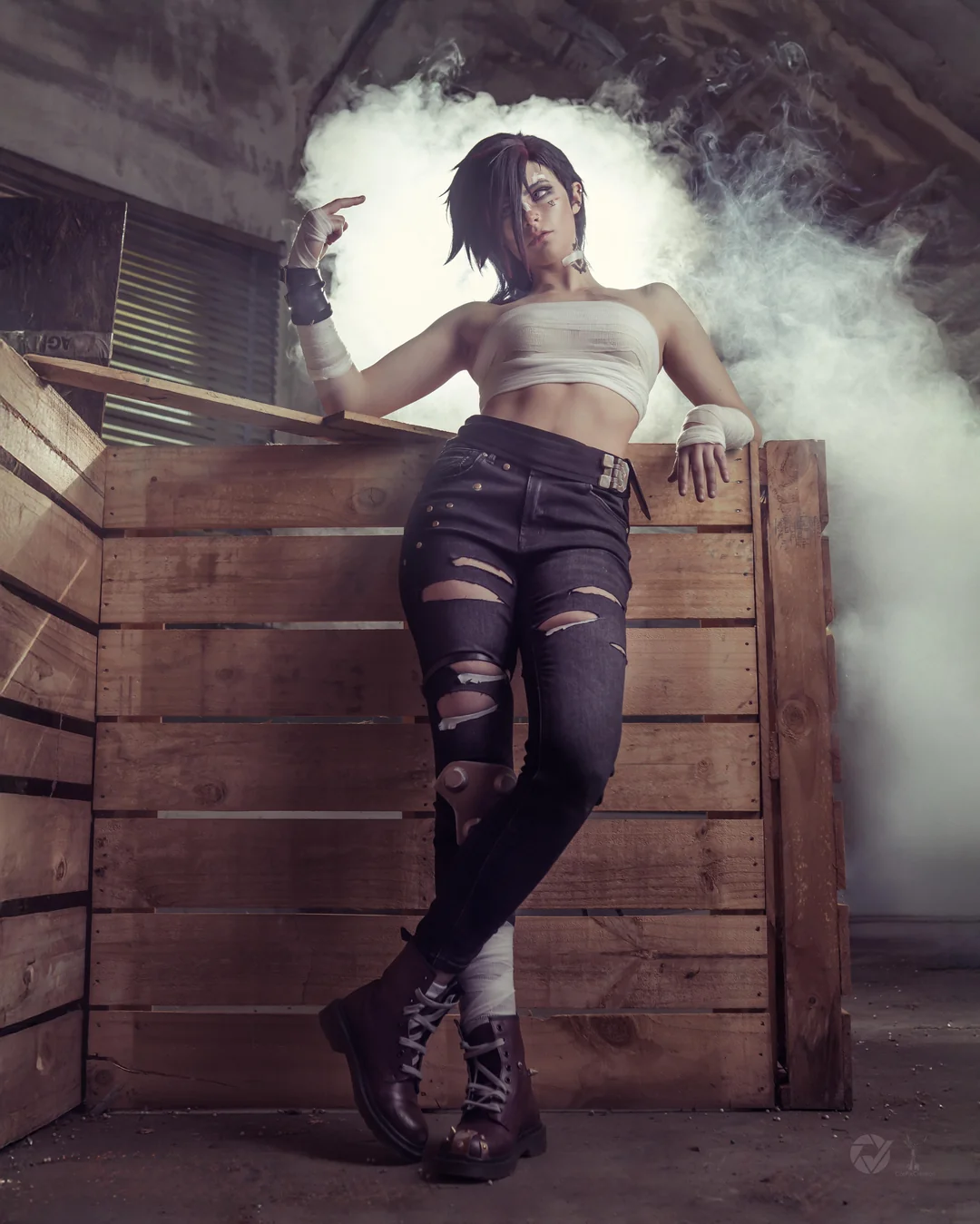 Vi from League of Legends Arcane cospay por Curly Natsu