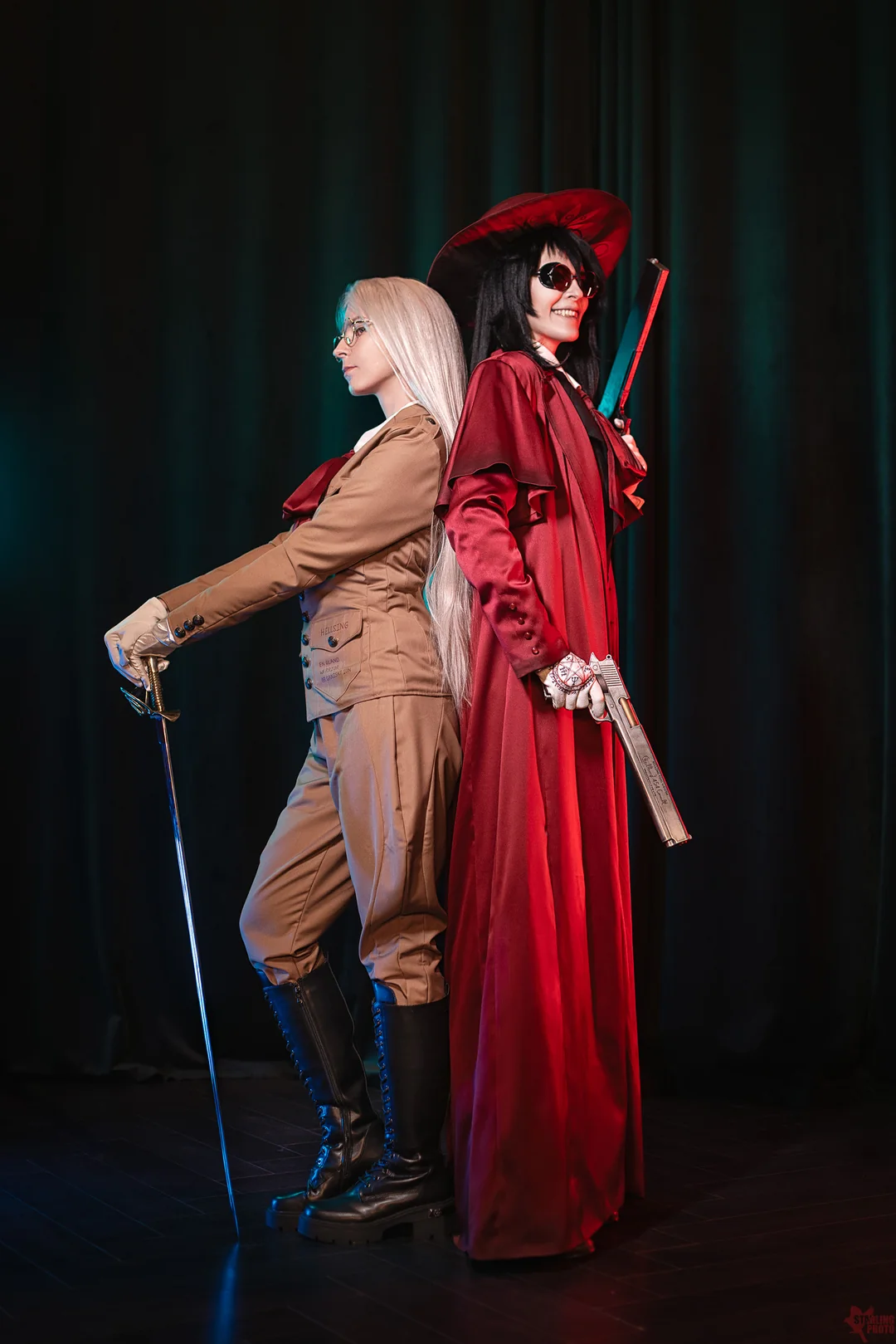 Sir Integra Helsing e Alucard cosplay