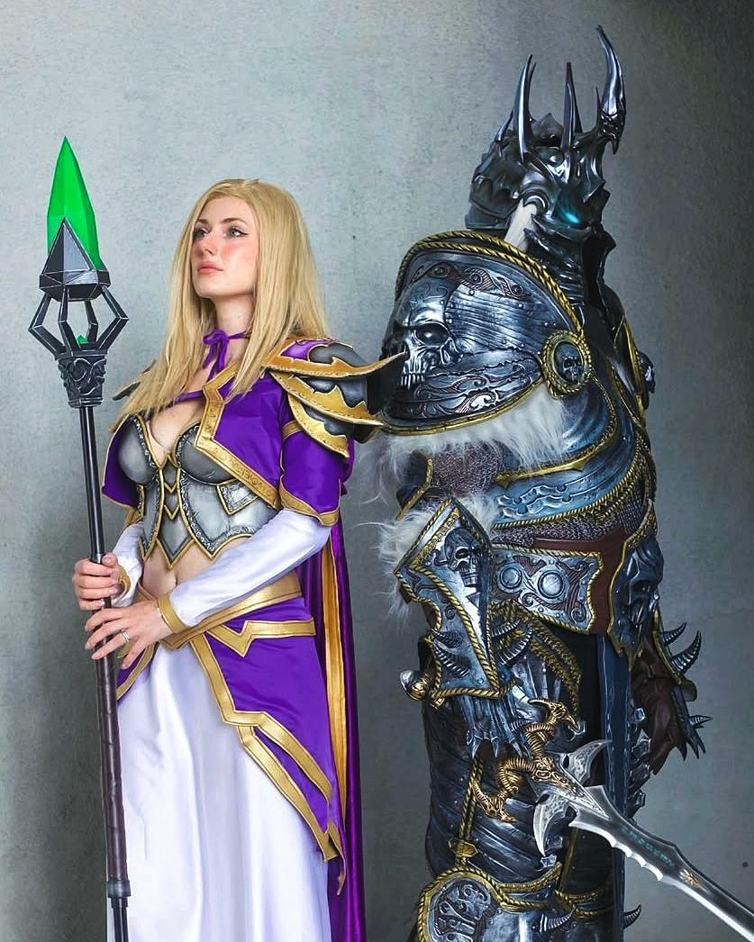 Jaina e Lich King - cosplay por Sameer Bundela e Tsarina