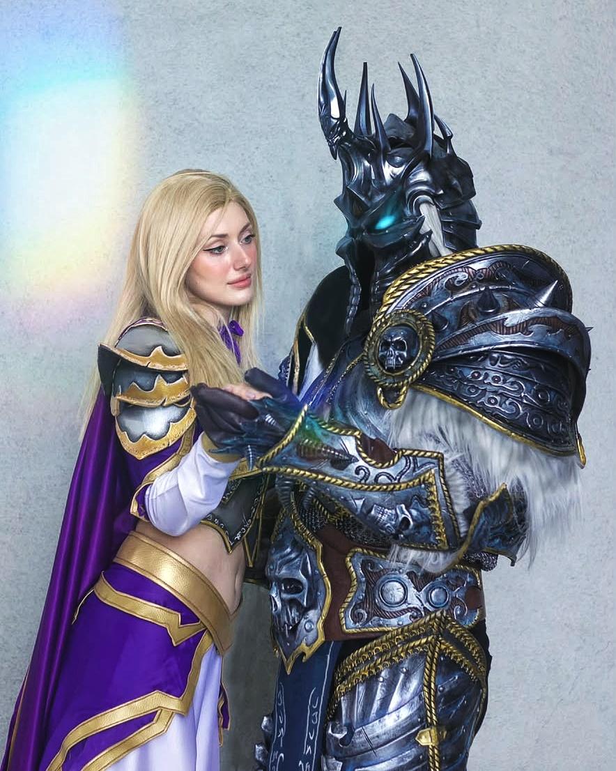 Jaina e Lich King - cosplay por Sameer Bundela e Tsarina